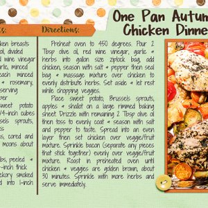 One Pan Autumn Chicken Dinner Recipe
