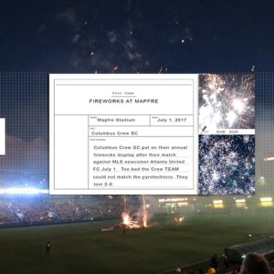 Fireworks at Mapfre