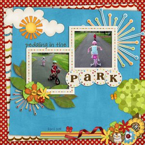 Pedaling in the park