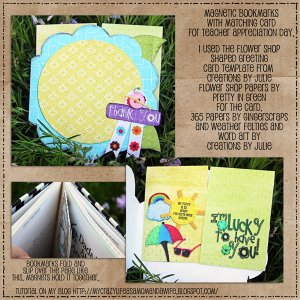 Flower Card with Matching Magnetic Bookmarks