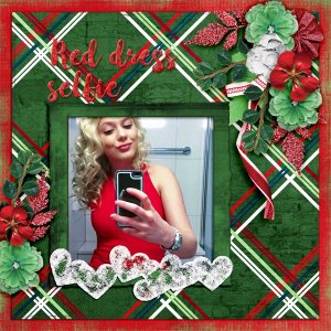 Red-dress-selfie