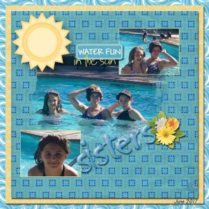 sisters' water fun