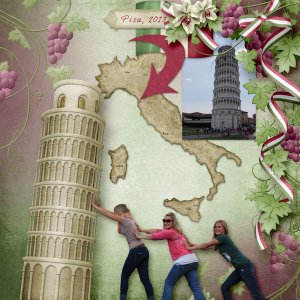 The leaning tower of Pisa