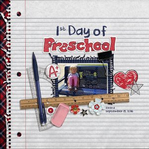 1st day of preschool