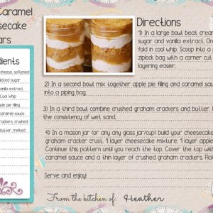 Apple Caramel Cheesecake Jars