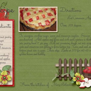 Red Cinnamon Apple Pie