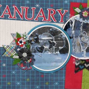 2018 Center Fold Calendar Templates - January