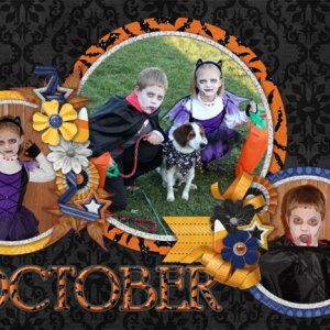 2018 Center Fold Calendar Templates - October