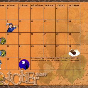 October Sum Up Calendar