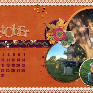 October Desktop Calendar