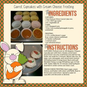 Carrot Cupcakes with Cream Cheese Frosting