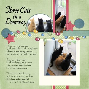 Three Cats in a Doorway