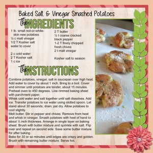 Baked Salt + Vinegar Smashed Potatoes