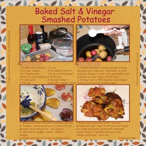 Baked Salt + Vinegar Smashed Potatoes