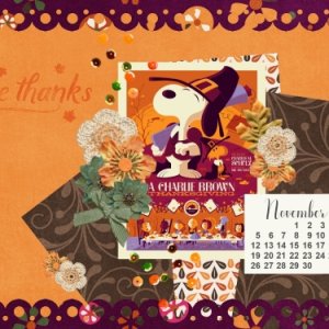 November 2017 Peanuts Desktop Background