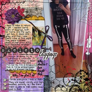 skeleton leggings