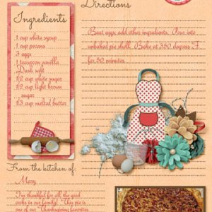 Pecan Pie recipe card