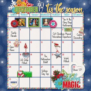 My Calendar - Dec 2017