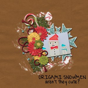 Origami snowmen