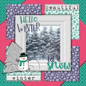 Hello Winter - December 2017 Template #1 Challenge