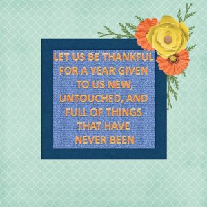 A Year of Blessings 2018 - Jan