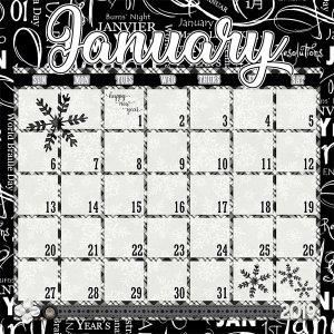 January 2019 Calendar