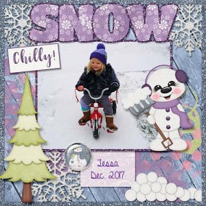 Tessa in the snow