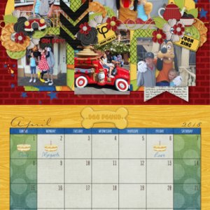 April 2018 Letter Calendar