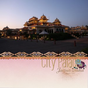 India City Palace at Night