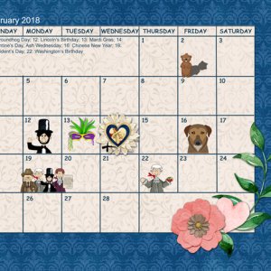 February 2018 Sum Up Calendar