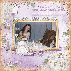 Karen's Tea Party with Christopher's Bear
