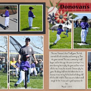 D's 1st t-ball game