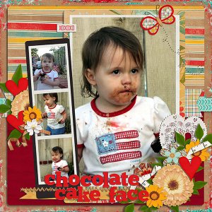 chocolate cake face