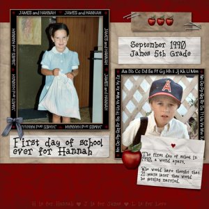 James and Hannah - First Day of School