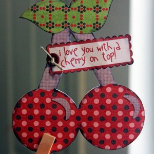 I love you with a cherry on Top Card.