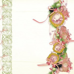 Fruit Basket: Pears and Poms