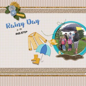 Rainy Day at the BUS STOP