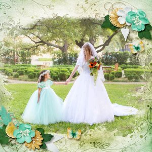 Bride + Flower Girl