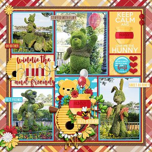 Epcot Pooh + Friends Topiaries