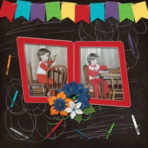 Brushes April Challange. Used kit Back to School by Day Dreams