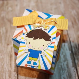Gift box with matching tag