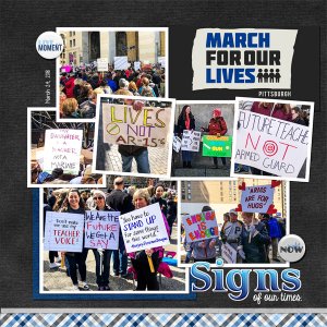 #MarchForOurLives, left side - Font Challenge