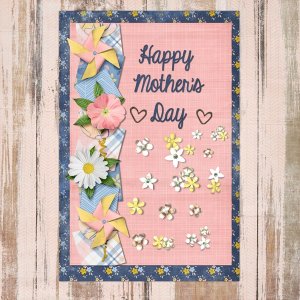 April Font chall/mothers card