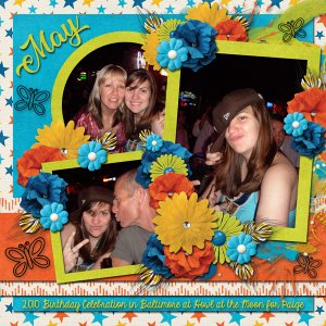 Year of Blessings May-Carefree by CathyK + Miss Fish February Template