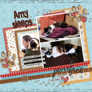 Amy sleeps