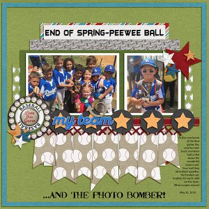 End of Spring Ball- PeeWee...and the photobomber