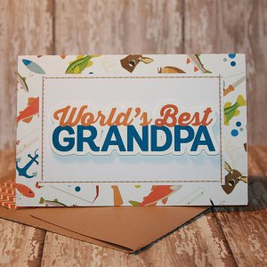 Father's Day Card (Grandpa) with matching envie