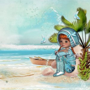 Along the beach