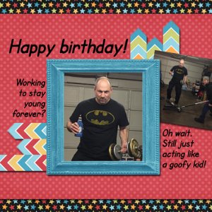 Tim's belated birthday card