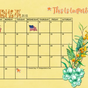July Sum-Up Calendar